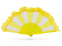 Khu Khu Tuscan Yellow Hand-fan, from the Il Parasole Hand-fan Collection - Simply frilling hand-fans to celebrate La Dolce Vita