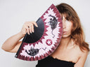 Pink Panther Hand Fan by Khu Khu. Handmade wooden Spanish folding fan