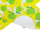 Khu Khu Lick of Lime Hand-fan, from the Fruit Wave Hand-fan Collection - Bold, vibrant and juicy hand-fans