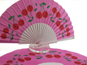 Khu Khu Cherry Top Hand-fan, from the Fruit Wave Hand-fan Collection - Bold, vibrant and juicy hand-fans