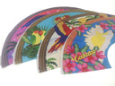 Khu Khu Love Birds Hand-fan Collection - Brazilian-inspired hand-fans influenced by vintage postcards and stamps