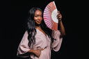 Khu Khu The Cardinal Hand-fan, from the Painted Pleasures Hand-fan Collection - Chic, colourful, and cool hand-fans
