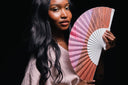 Khu Khu The Cardinal Hand-fan, from the Painted Pleasures Hand-fan Collection - Chic, colourful, and cool hand-fans