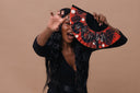 Khu Khu Asian Panther Hand-fan, from the Twist in the Tail Hand-fan Collection - Hand-fans to evoke the magical mood of the jungle