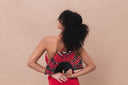 Khu Khu Red Papillon Hand-fan, from the Social Butterfly Hand-fan Collection - Hand-fans to flutter from event to event