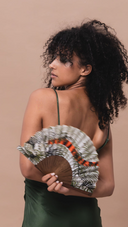 Khu Khu Indian Tiger Hand-fan, from the Twist in the Tail Hand-fan Collection - Hand-fans to evoke the magical mood of the jungle