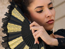 Khu Khu Moulin d'Or Hand-fan, from the Moulin Rouge Hand-fan Collection - Fantastique hand-fans that you can-can.