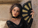 Khu Khu Moulin d'Or Hand-fan, from the Moulin Rouge Hand-fan Collection - Fantastique hand-fans that you can-can.