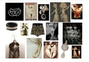 Khu Khu Moulin d'Or Hand-fan, from the Moulin Rouge Hand-fan Collection - Fantastique hand-fans that you can-can.