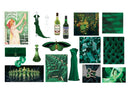 Khu Khu Vert hand-fan, part of the Moulin Rouge Hand-fan Collection - Fantastique hand-fans that you can-can.