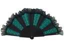 Khu Khu Moulin Vert Hand-fan, from the Moulin Rouge Hand-fan Collection - Fantastique hand-fans that you can-can.