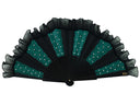 Khu Khu Moulin Vert Hand-fan, from the Moulin Rouge Hand-fan Collection - Fantastique hand-fans that you can-can.