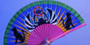 Khu Khu Rising Sun Hand-fan, from the Breath of Life Hand-fan Collection - Magical, ancient-Egyptian inspired hand-fans