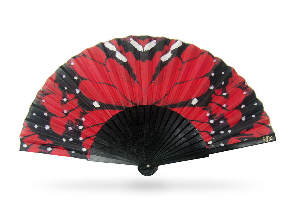 Red Papillon Hand-fan