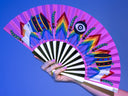 Khu Khu Nefertiti Sky Hand-fan, from the Breath of Life Hand-fan Collection - Magical, ancient-Egyptian inspired hand-fans